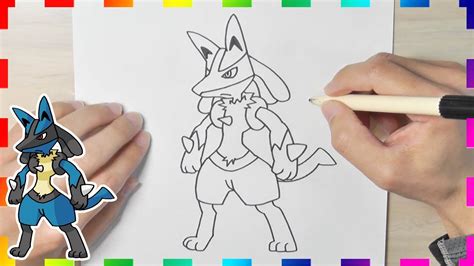 lucario drawing easy|How to Draw Lucario, the Aura Pokémon: A Step.